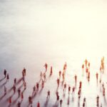 People from a distance