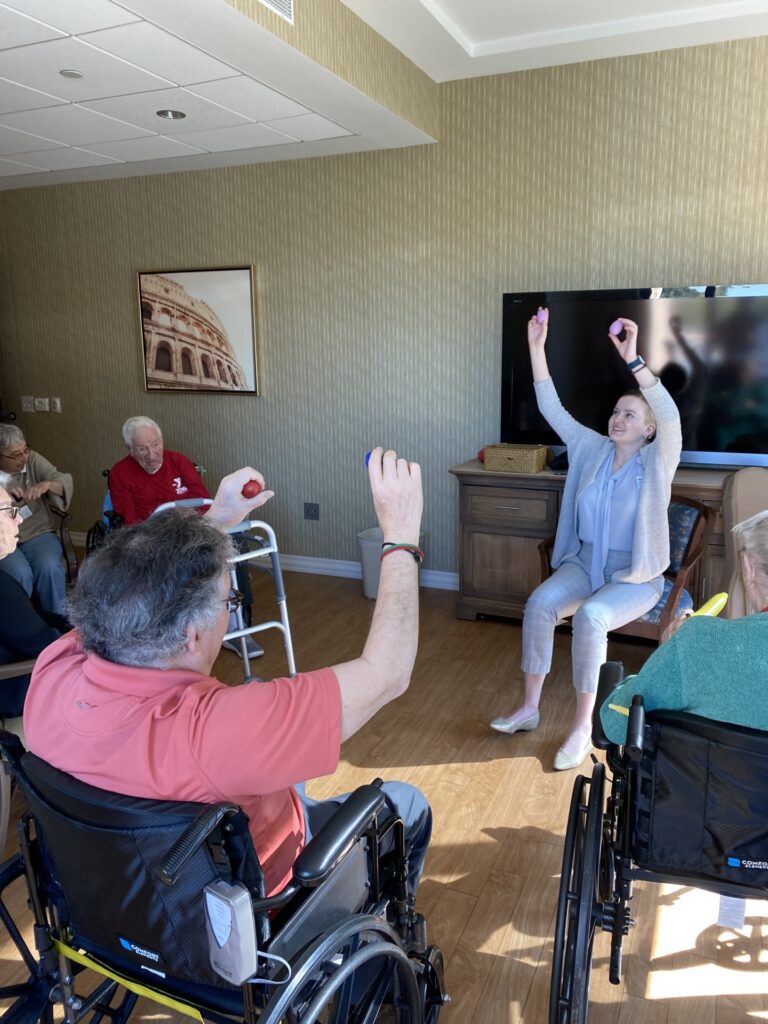 Residents doing therapy