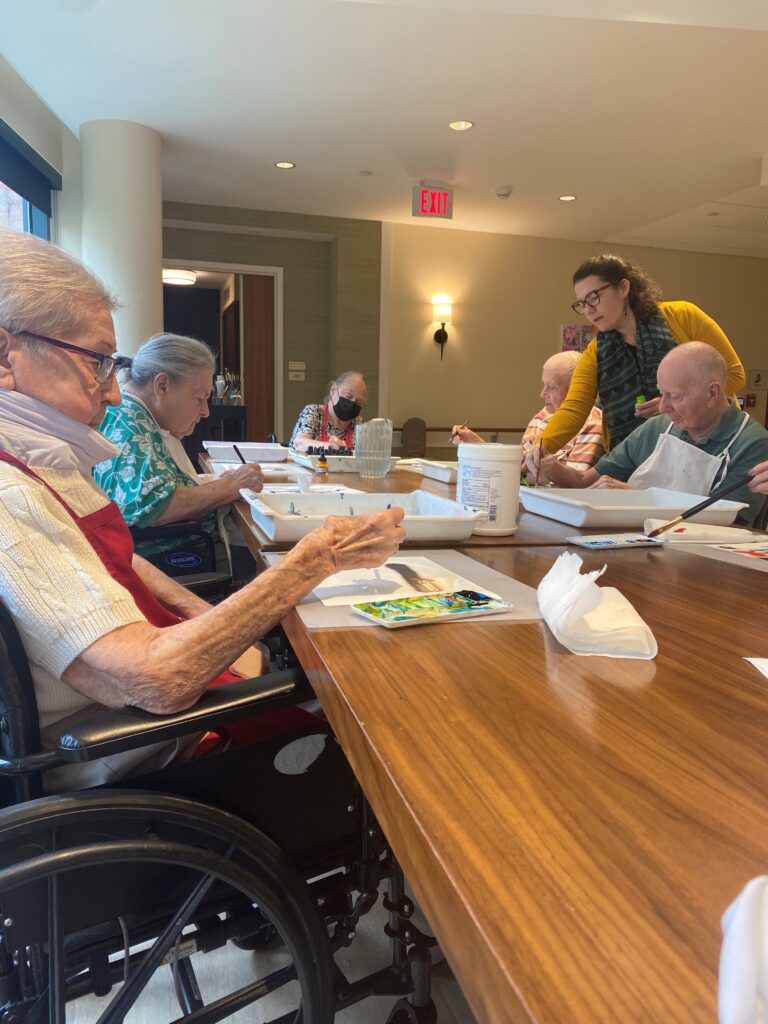 Residents painting