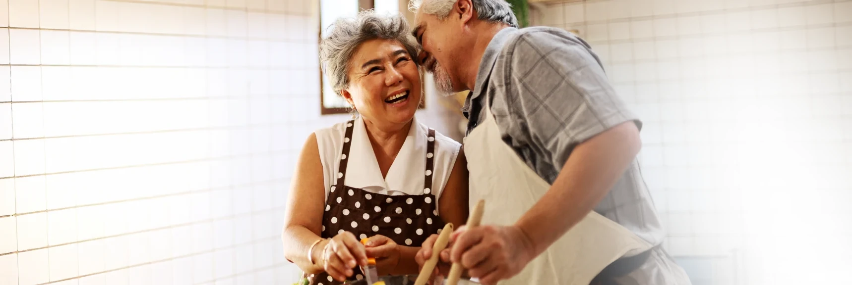 Man and woman cooking